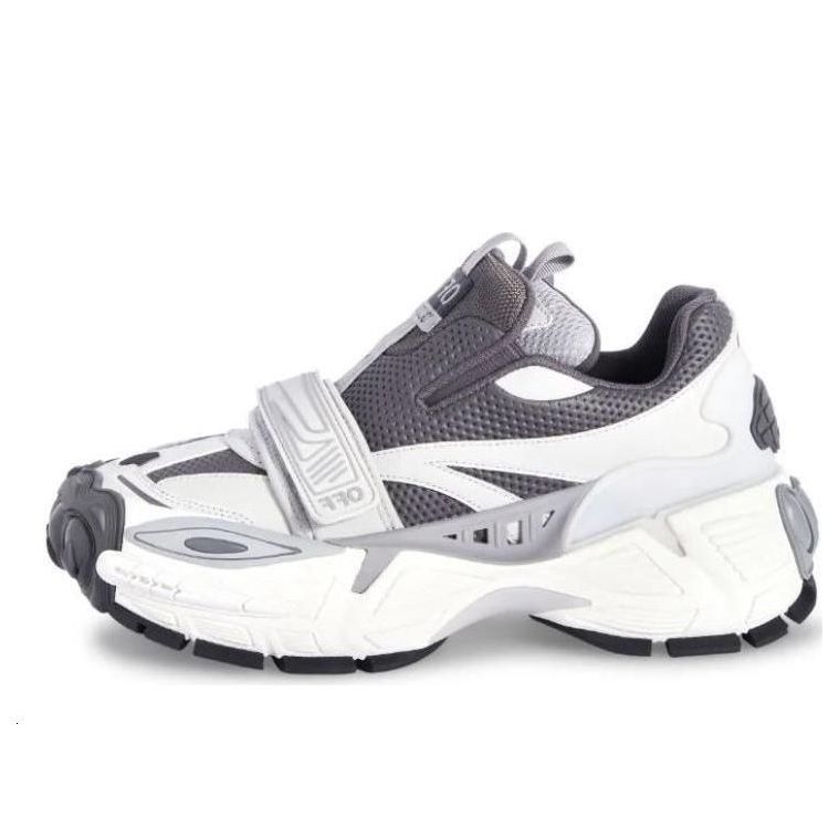 Off-White Glove colour-block panelled sneakers 'Dark Grey White' OMIA284S24LEA0010905