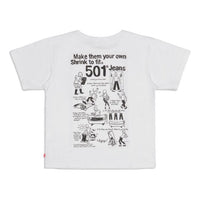 Men's Levis Casual Sports Round Neck Short Sleeve White T-Shirt 87542-0000