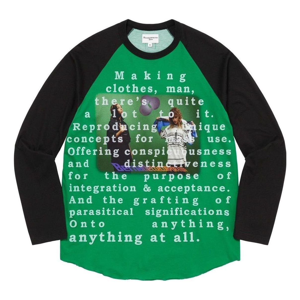 Supreme x Bernadette Corporation Raglan L/S Top 'Green Black' SUP-SS23-229