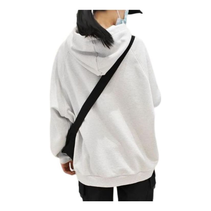 Li-Ning Vital Series Logo Embroidered Loose Hoodie 'Grey' AWDS240-2