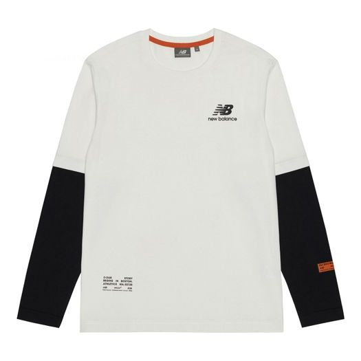 New Balance Colorblock Casual Long Sleeves Pullover Couple Style White NDA34013-IV