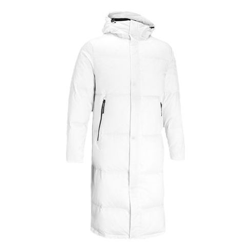Under Armour Long Bench Fleece Down Jacket 'White' 1364591-100
