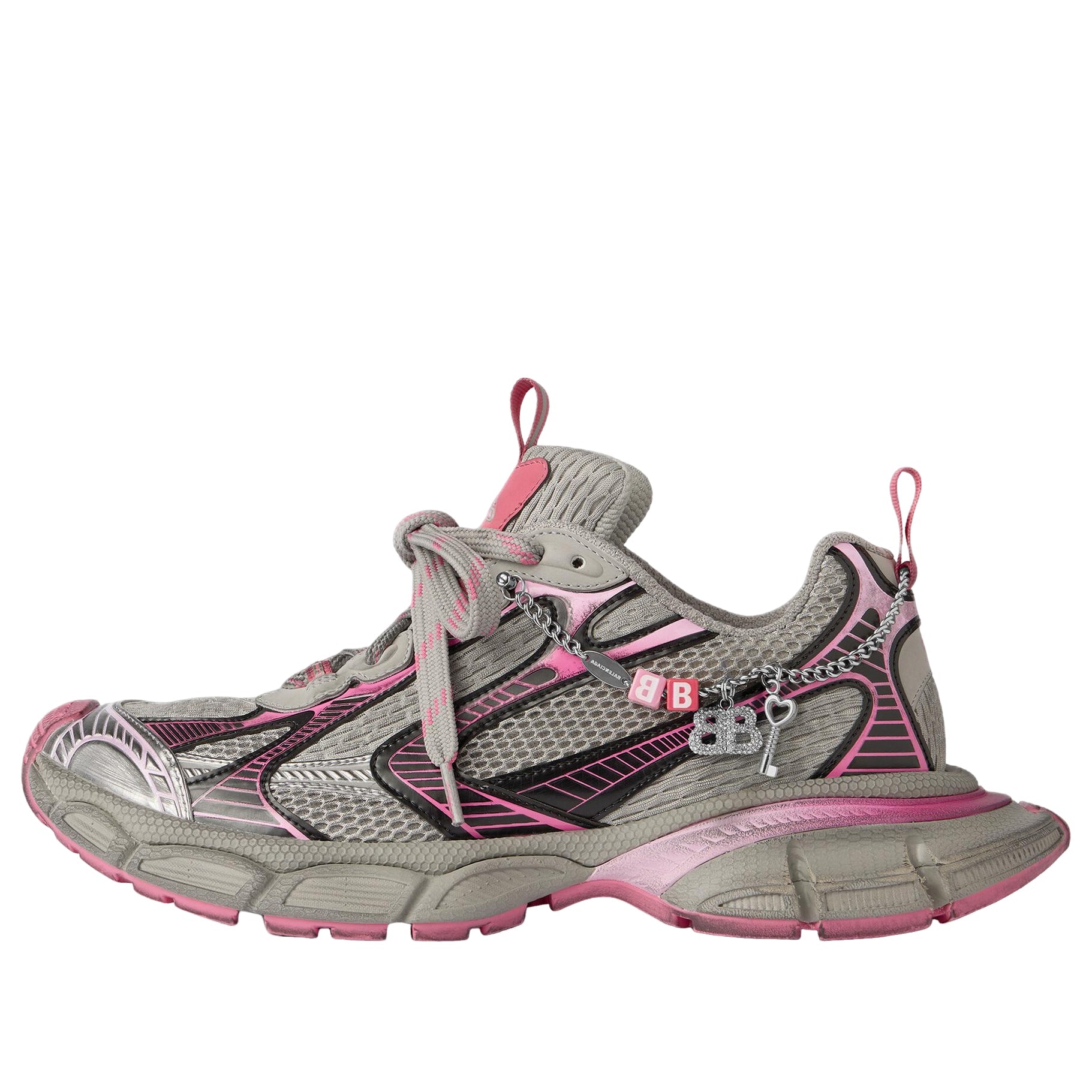 (WMNS) Balenciaga 3XL Gradient Sneaker With Charms 'Grey Pink' 734731W3XCS1550