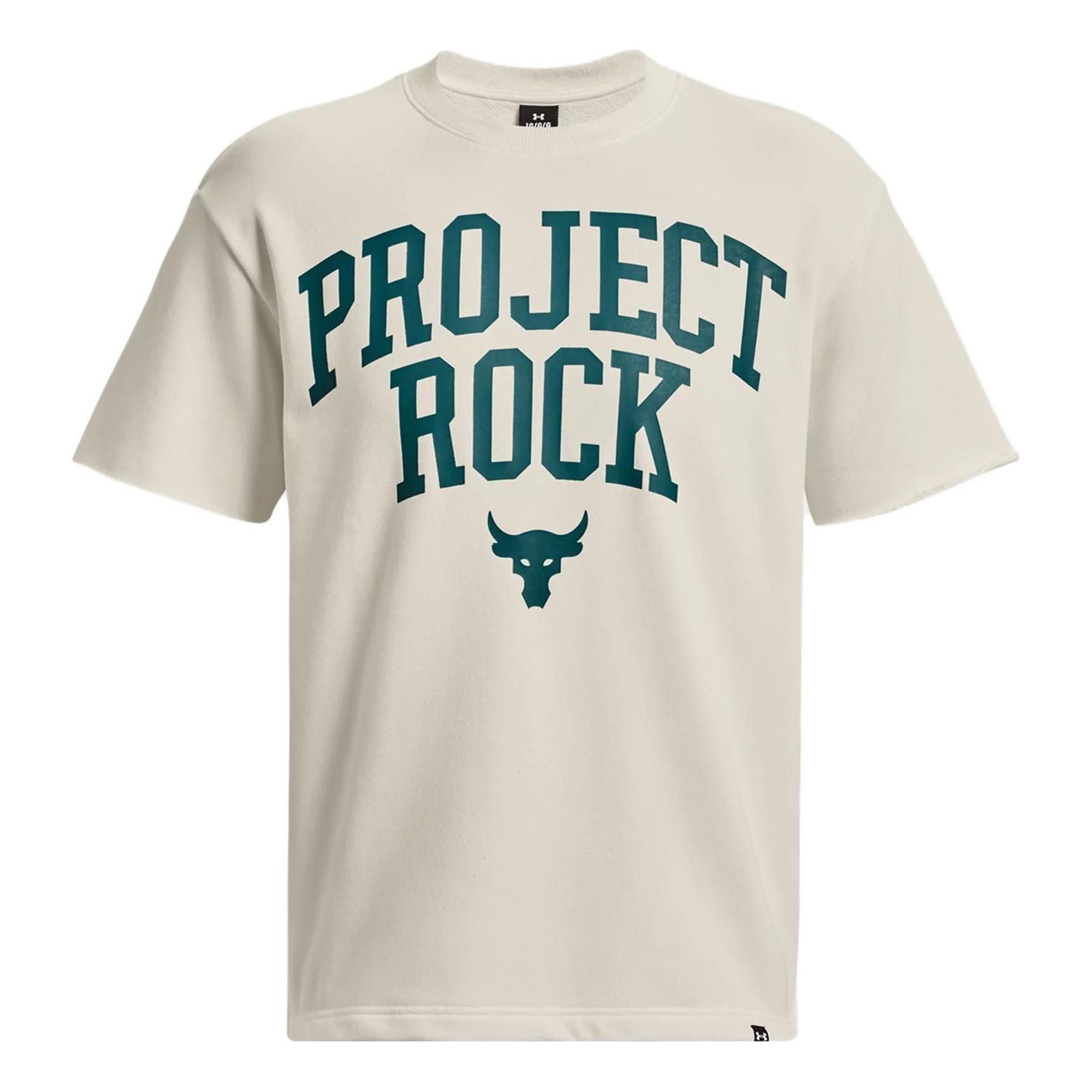 Under Armour Project Rock Heavyweight Terry Short Sleeve T-shirt 'Beige Teal' 1377435-130