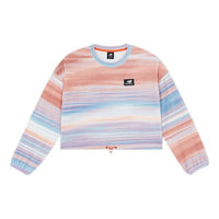 (WMNS) New Balance AT Printed Fleece Crew 'White Multi' WT21523-WM