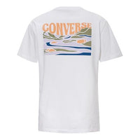 (WMNS) Converse Back Printing Sports Short Sleeve White 10019564-102