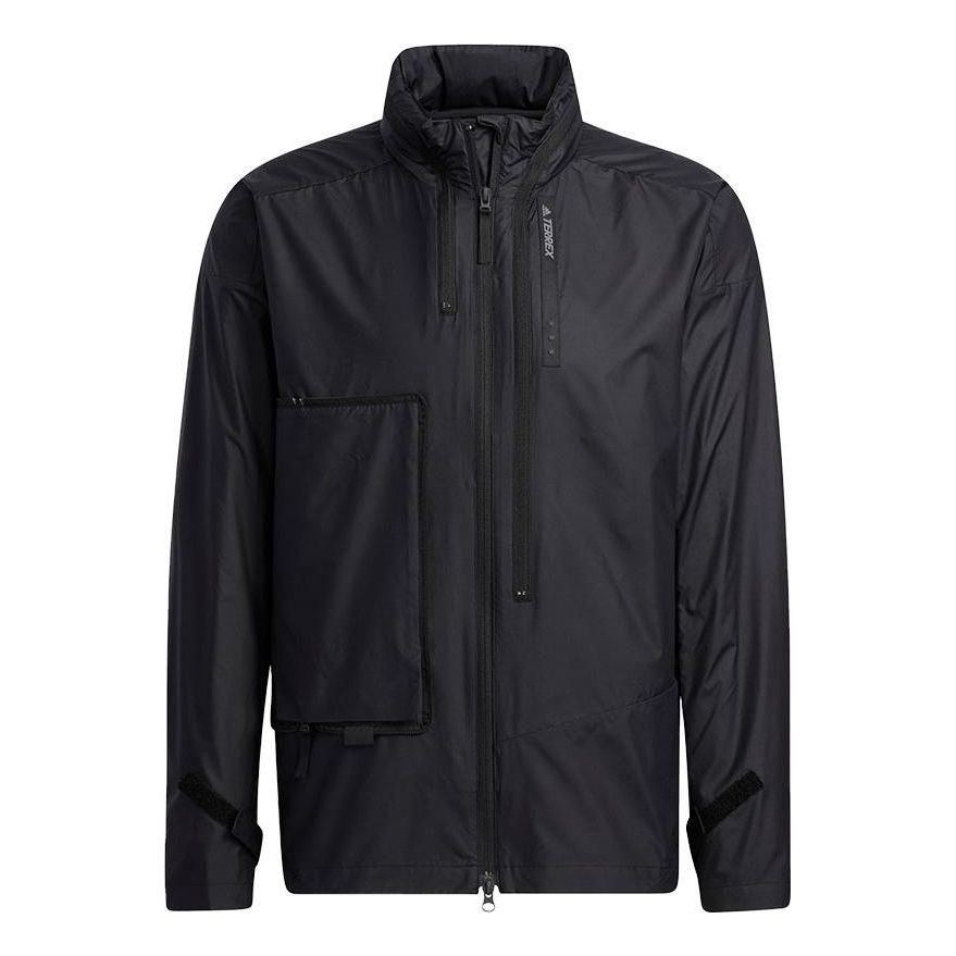 adidas Solid Color Athletic Hooded Zipper Jacket 'Black' H13868