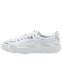 (WMNS) PUMA Basket Platform Ocean Leisure Board Shoes White 366442-02