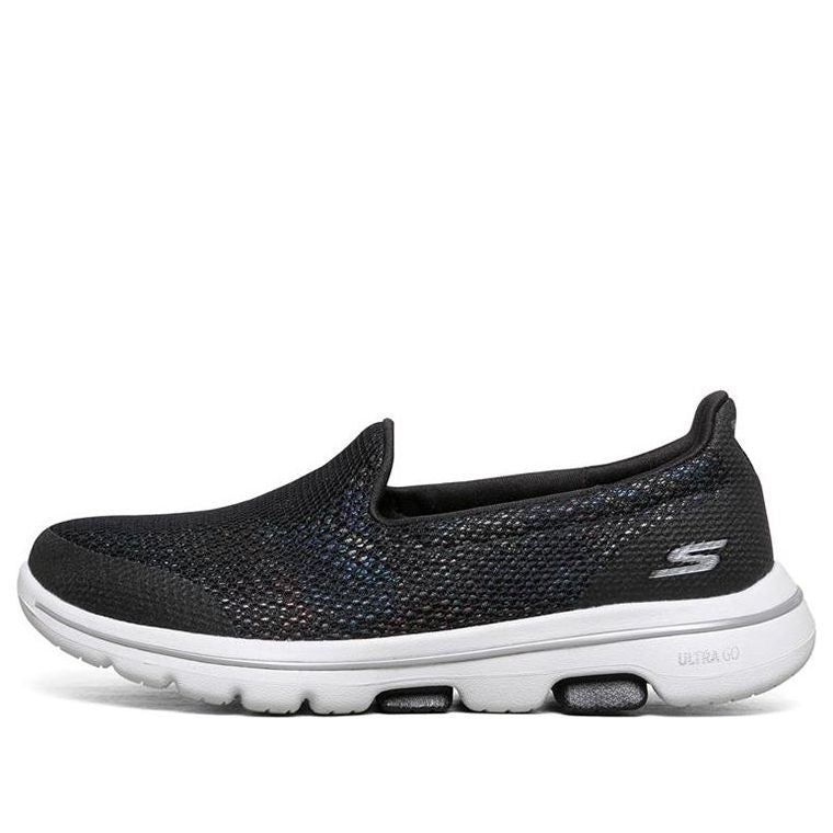 (WMNS) Skechers Go Walk 5 Slip-on 'Black White' 124005-BKMT
