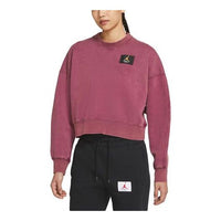 (WMNS) Air Jordan Flight Roundneck Swea Deep Wine CV7786-610