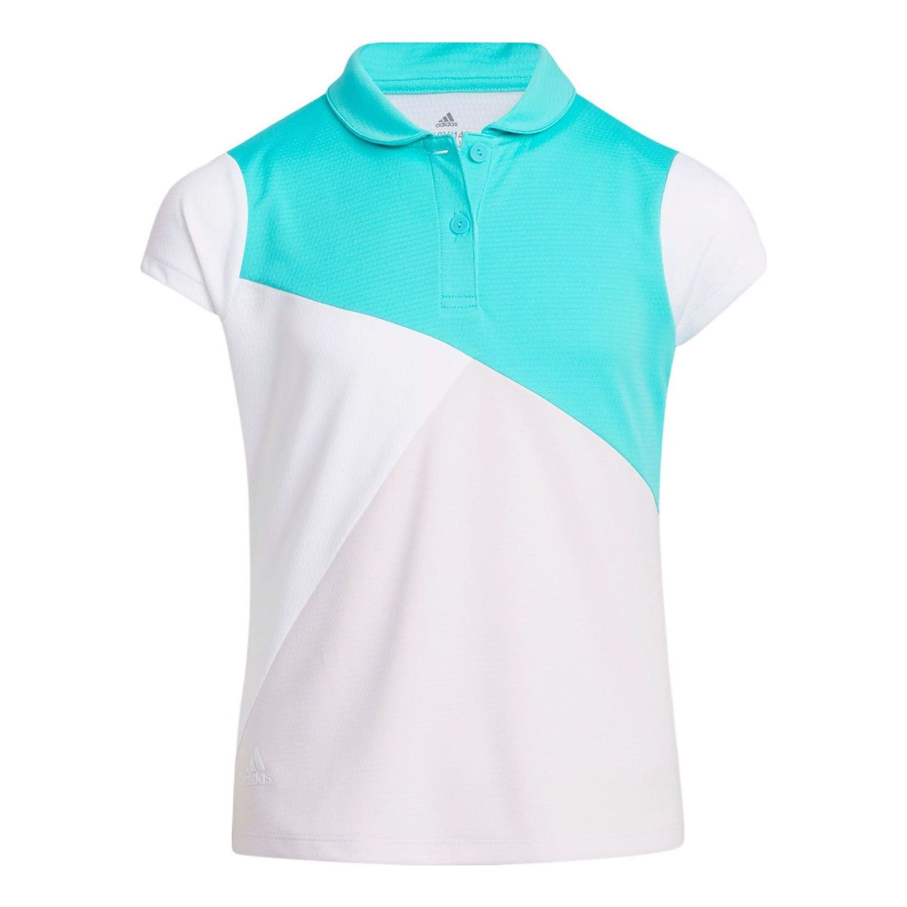 (GS) adidas HEAT.RDY Golf Polo Shirt 'White Blue' HA6457
