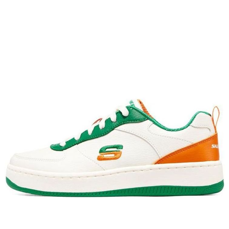 (WMNS) Skechers Sport Court 92 'White Green Orange' 800000-NTMT