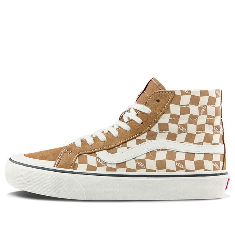 Vans SK8-Hi High Top Casual Skate Shoes Unisex Brown White Grid VN0A4BX7TBN