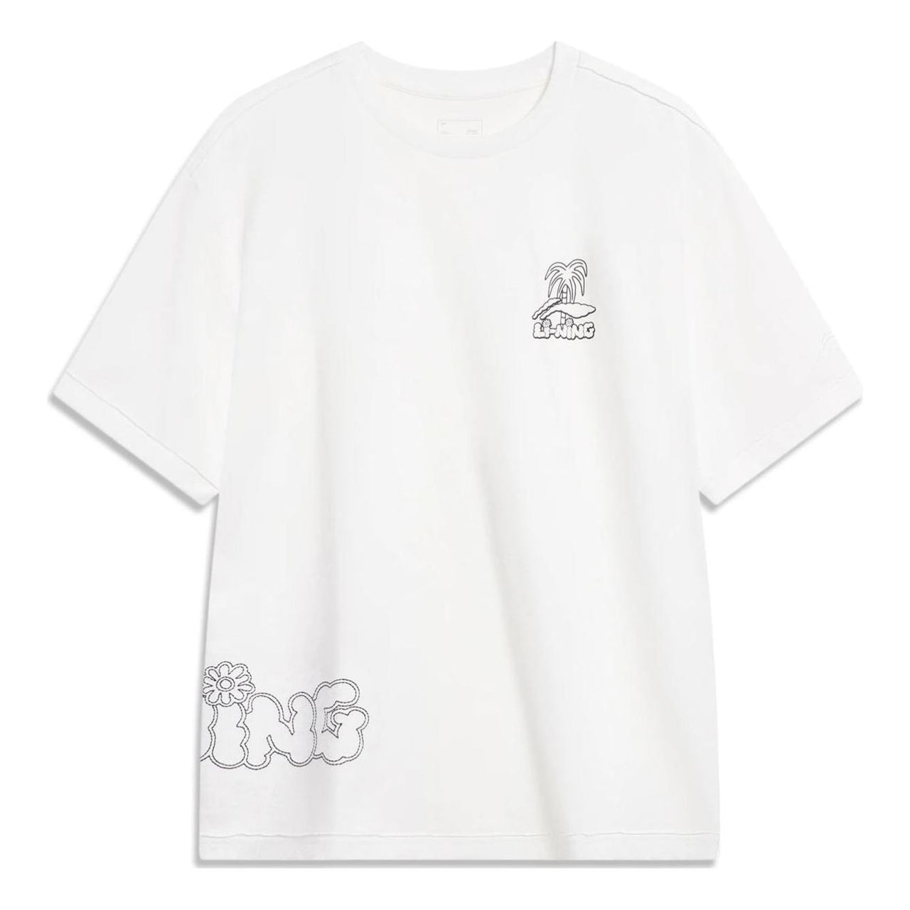 Li-Ning Coconut Palm Graphic T-shirt 'White' AHST189-6