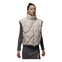 (WMNS) Air Jordan Brooklyn Quilted Puffer Vest 'Light Orewood Brown'  HV0414-104