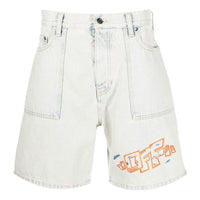 Off-White embroidered-logo Denim Shorts OMYC014S23DEN0014066