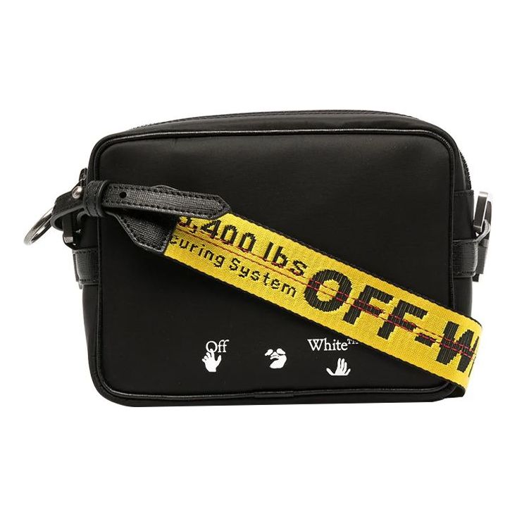 Off-White Logo Printing Series Camera Bag Black OMNQ003R21FAB0011001