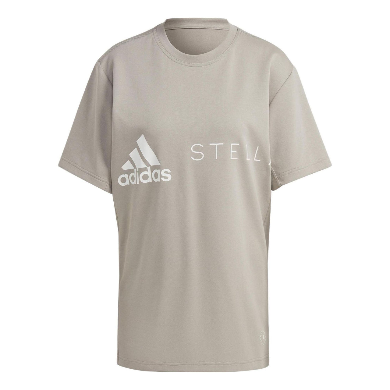 (WMNS) adidas By Stella McCartney logo-print T-shirt 'Grey' HY1141