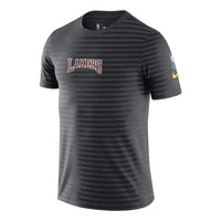 Men's Nike Stripe Alphabet Printing Round Neck Pullover Short Sleeve Brooklyn Nets Black T-Shirt DA5872-060