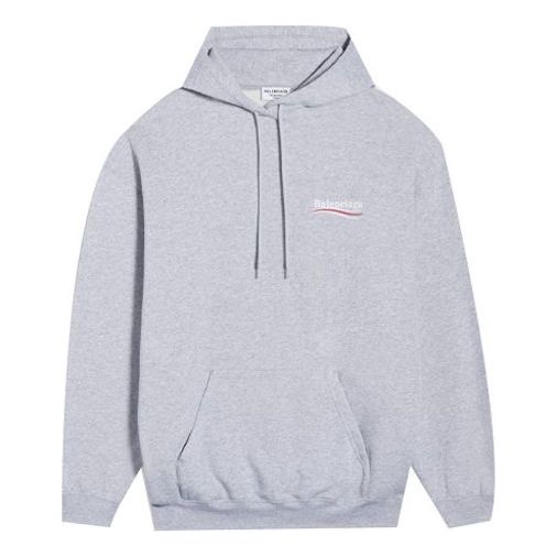 Balenciaga Political Campaign Hoodie Medium Fit 'Grey' 600583TKVI91379