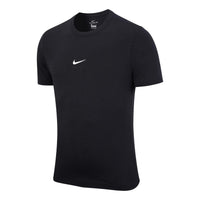 Men's Nike Solid Color Logo Round Neck Pullover Short Sleeve Black T-Shirt DD9211-010