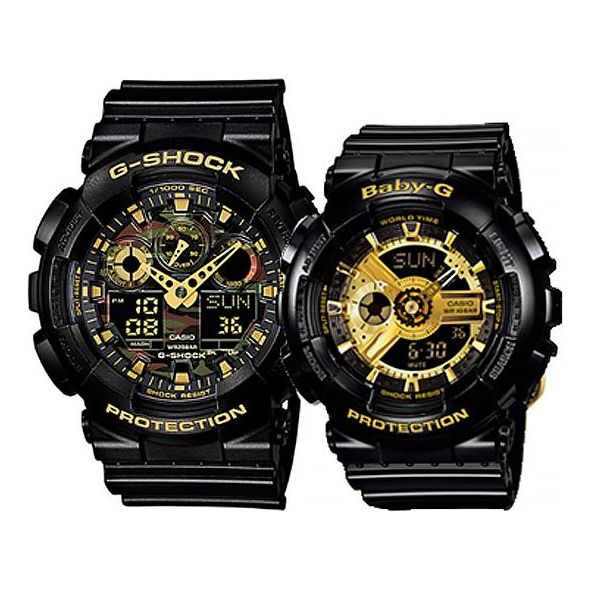 CASIO Baby-G 'Black' GA-100CF-1A9&BA-110-1A