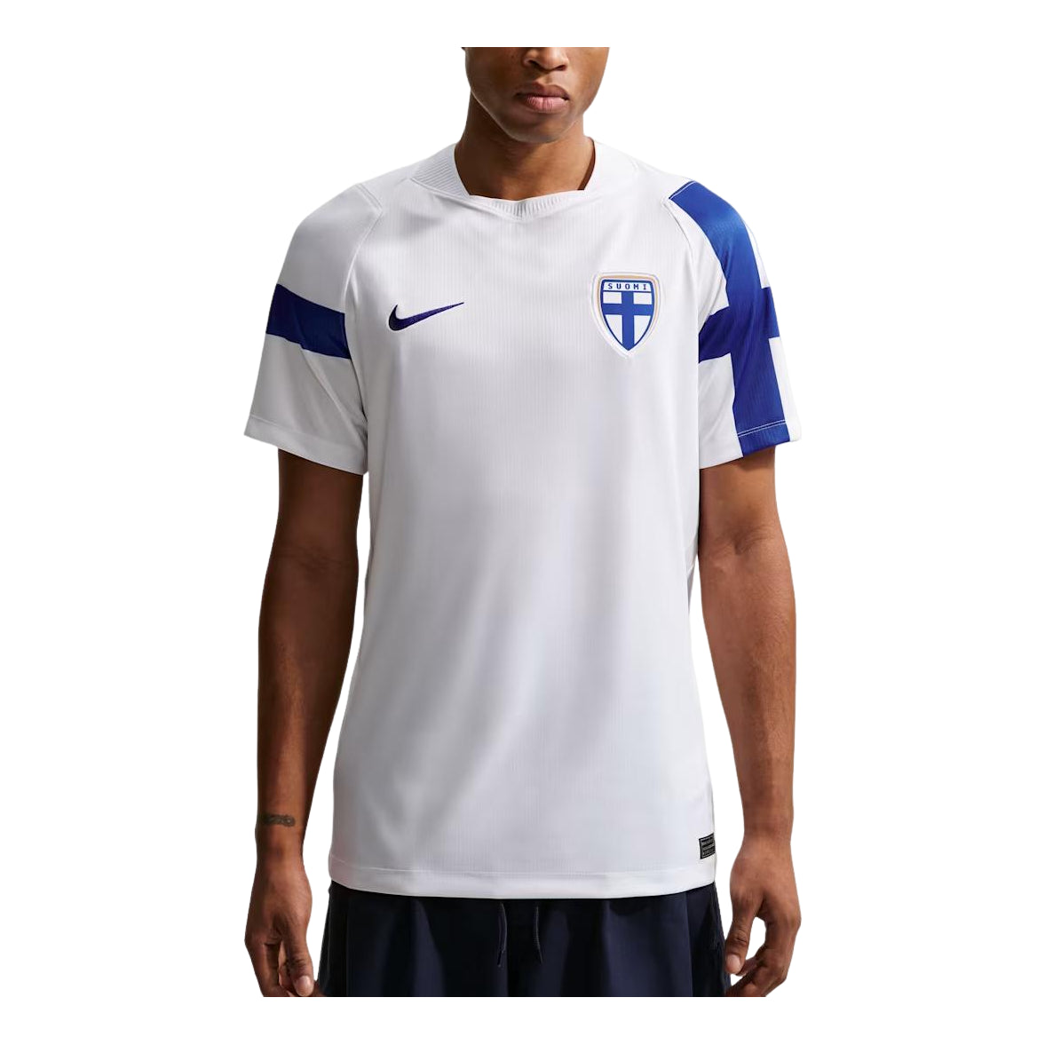 Nike Finland 2026 Stadium Home Dri-FIT Soccer Replica Jersey 'White Hyper Blue' IO4561-100