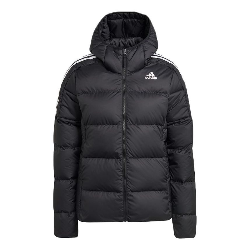 (WMNS) adidas Essentials Midweight Down Hooded Jacket 'Black' GT9175