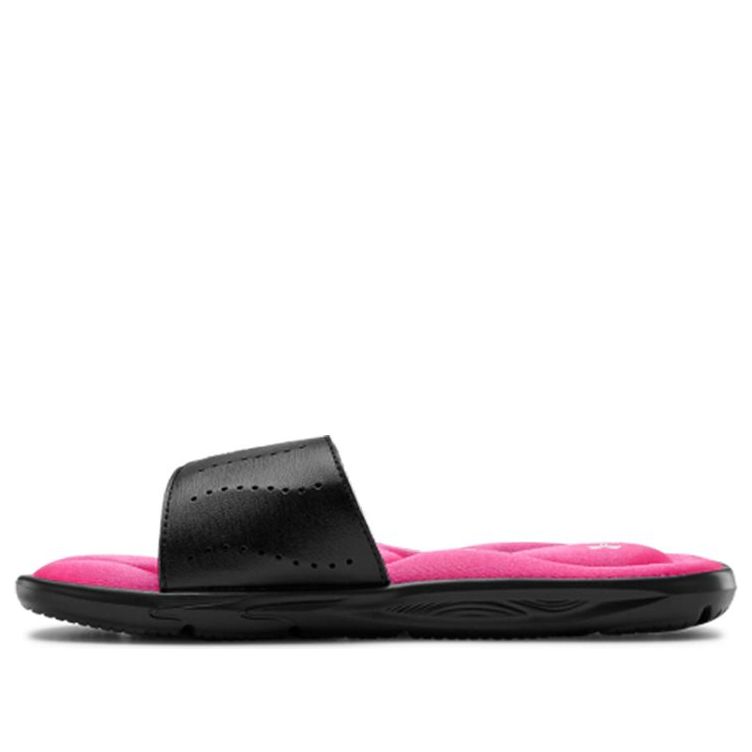 (WMNS) Under Armour Ignite 9 Slide 'Black Pink Surge' 3022717-003