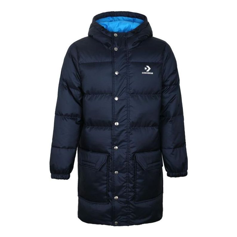 Converse Long Down Puffer Jacket 'Navy Blue' 10006882-A02