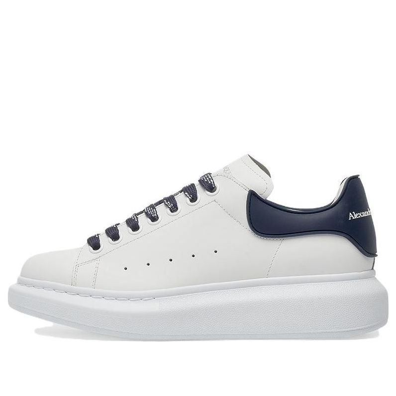 (WMNS) Alexander McQueen Oversized Sneaker 'White Ink Blue' 621056WHXMT9164