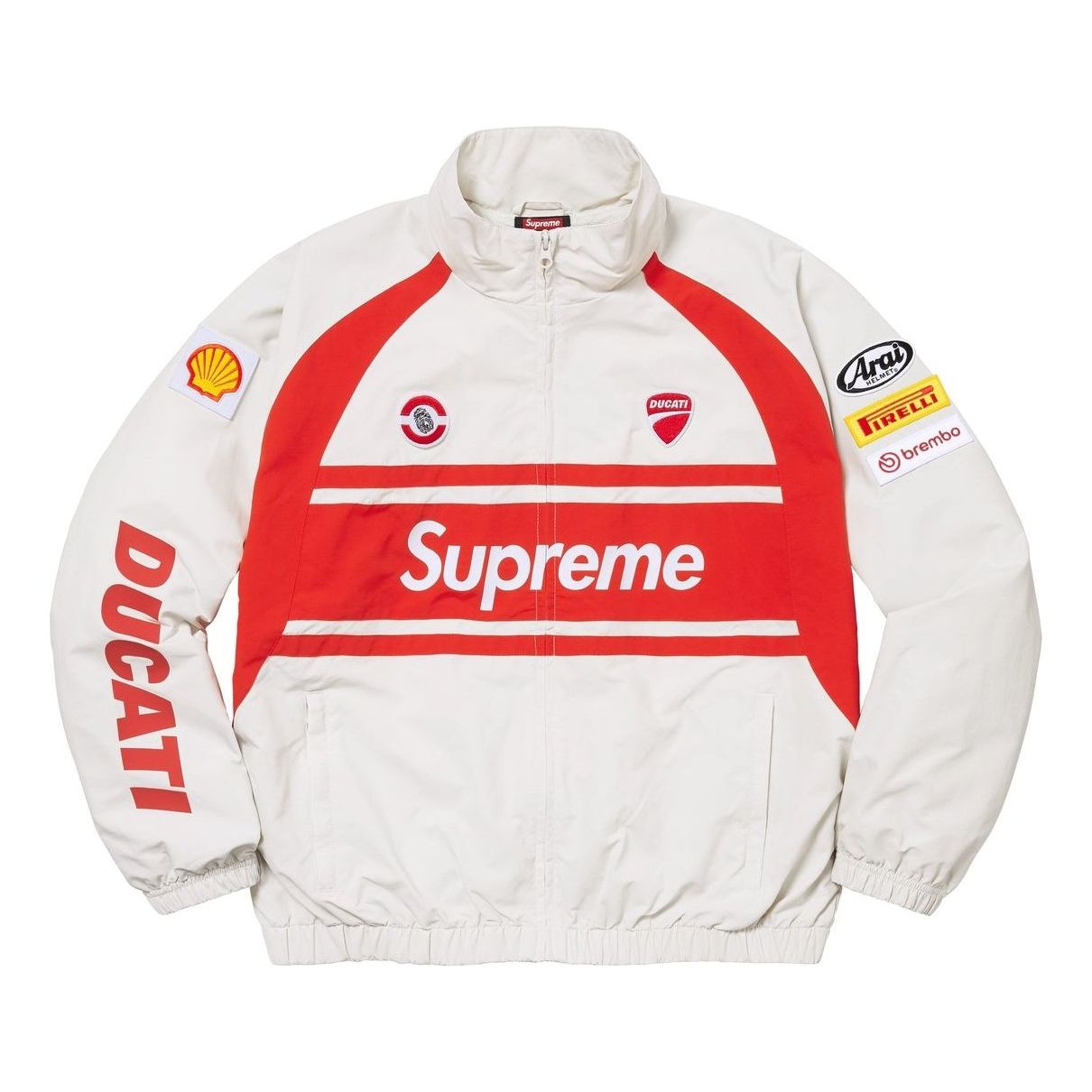 Supreme x DUCATI Track Jacket 'White Red' SUP-SS24-276