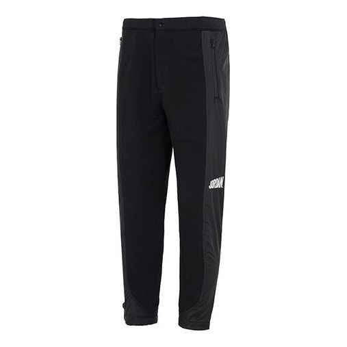 Air Jordan Patchwork Knitted Sweatpants 'Black' DV7595-010