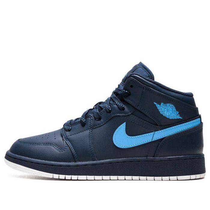 (GS) Air Jordan 1 Mid 'Obsidian' 554725-415