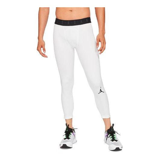 بنطال ضيق رجالي Air Jordan Dri-FIT بطول 3/4 - أبيض - CZ4796-100