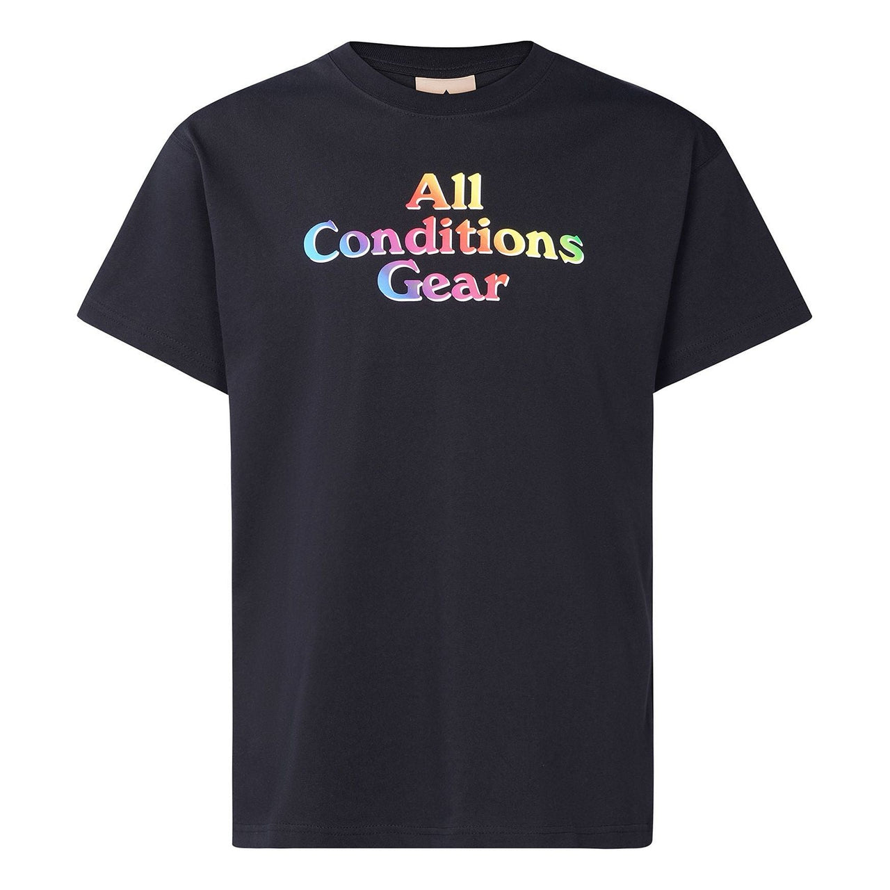 Nike ACG Gradient Multi-Color Alphabet Printing Short Sleeve Black CV7548-010