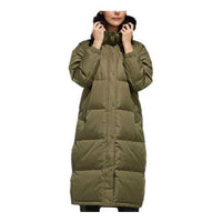 (WMNS) adidas FUR Long Down Jackets 'Green' EH3981