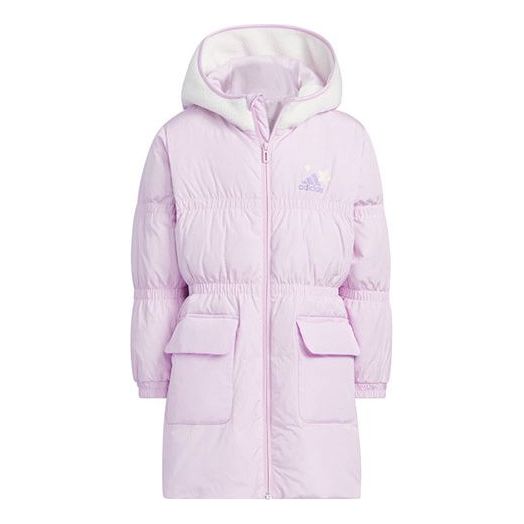(PS) adidas Originals Hooded Long Down Jacket 'Pink' IQ1361