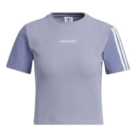 (WMNS) adidas originals Crop T-Shirts 'Purple' IU4848