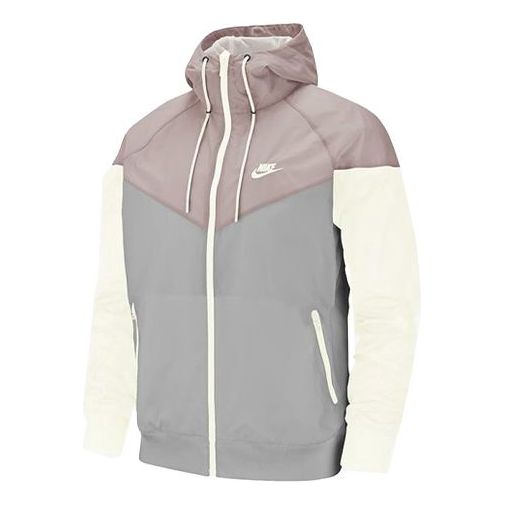 Nike Sportswear Windrunner Casual Sport Wind-Proof Hoodie Jacket Men s Grey AR2191-077