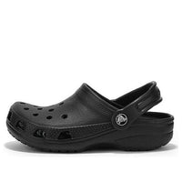 (PS) Crocs Classic Minimalistic Casual Outdoor Beach Black Sandals 204536-001