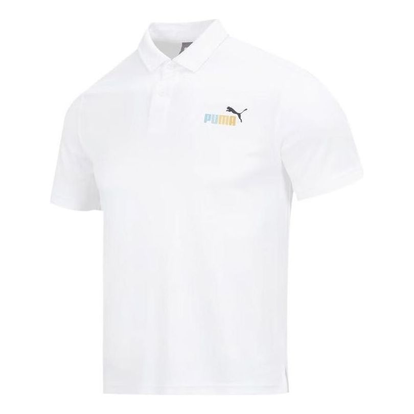 PUMA Graphic Logo Polo Shirt 'White' 678011-02