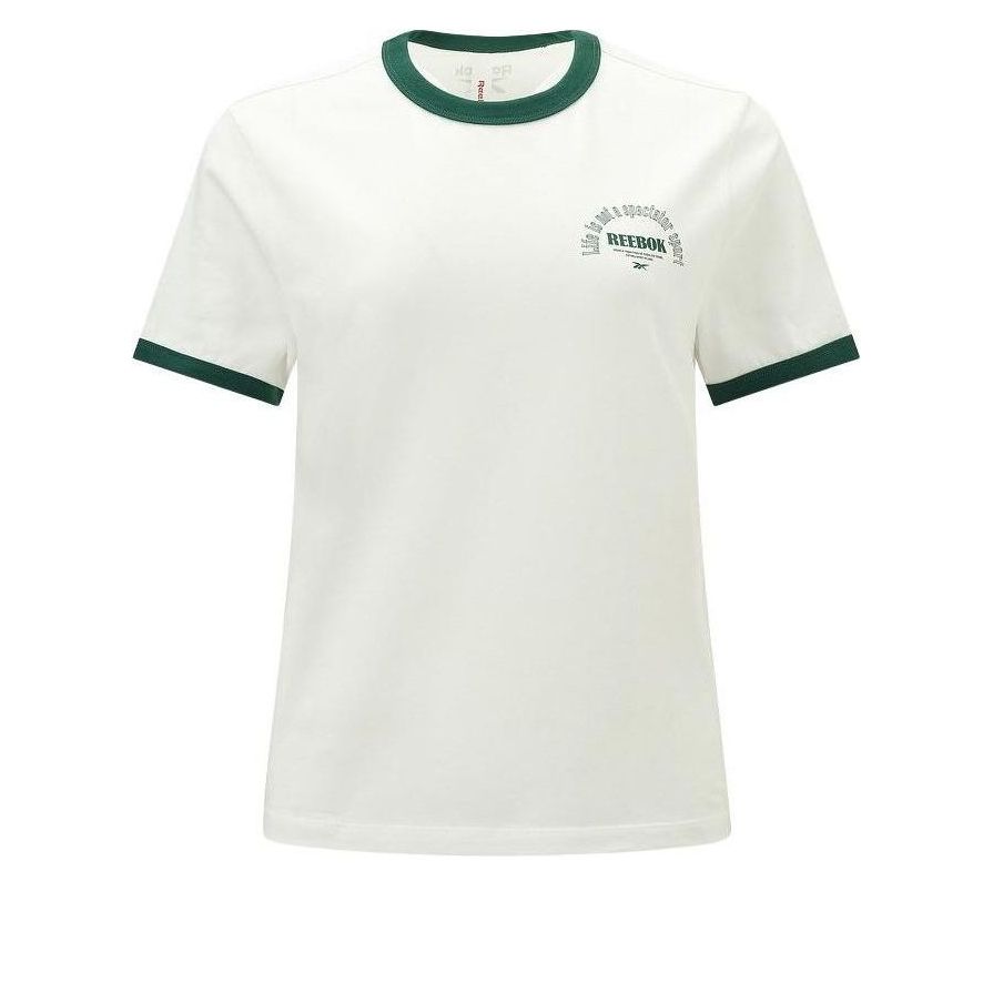 (WMNS) Reebok T-Shirt 'White Green' 24SRM410WGW1
