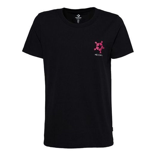 (WMNS) Converse GRAPHIC TEE Sports Short Sleeve Black 10018143001