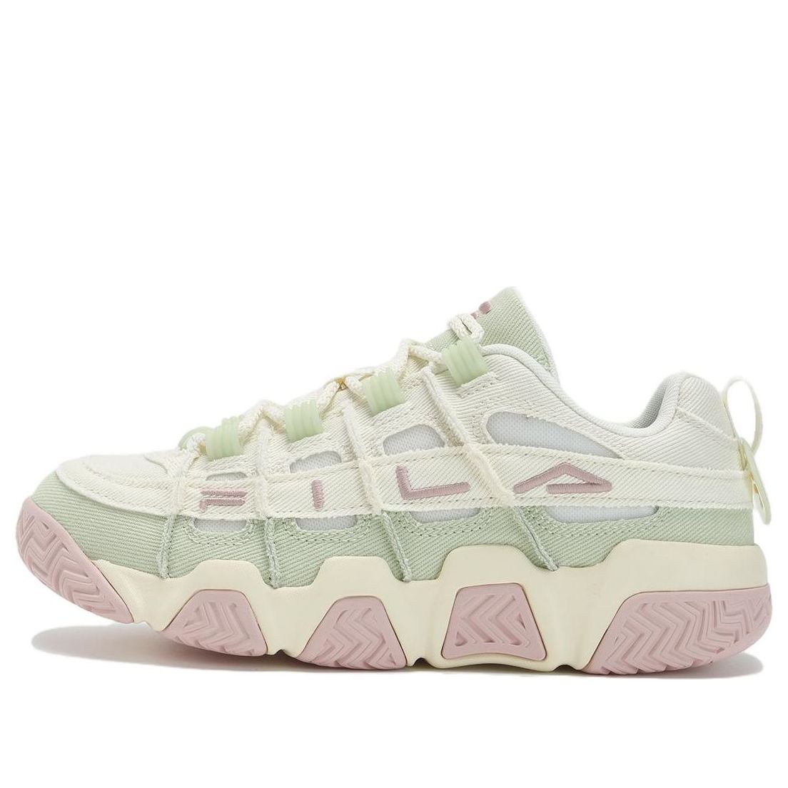(WMNS) FILA Barricade Basketball Shoes 'White Green Pink' T12W333201FGS