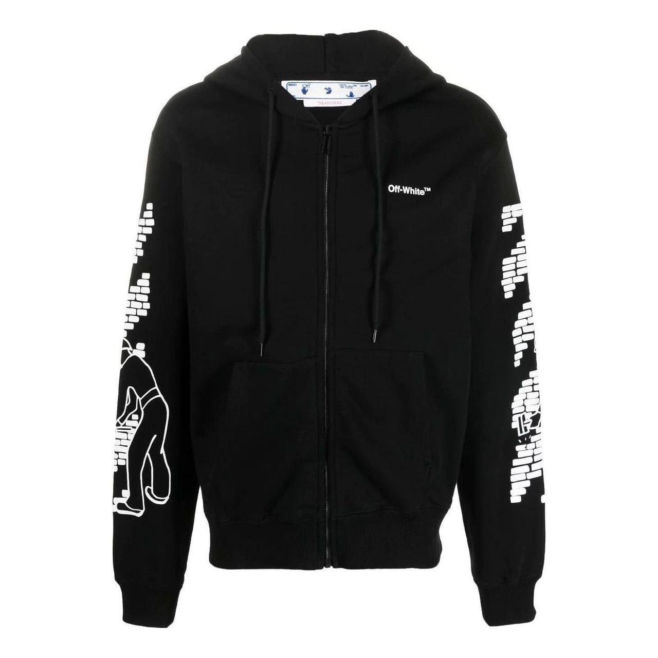 Men's Off-White FW22 Ribbed Pattern Printing Fitted Fit Black OMBE013F22FLE0051001