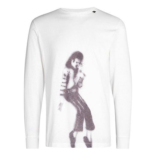 Off-White MJ Printing Long Sleeves Loose White OMAB001S191850020110