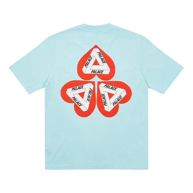 PALACE Heart Shape Tri-FERg Pattern Short Sleeve Unisex Light Blue P20TS109
