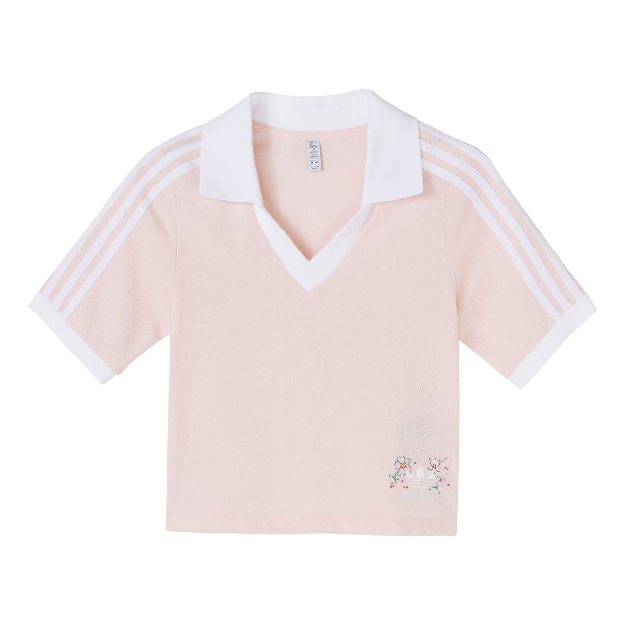 (WMNS) adidas Originals Cropped Polo Shirts 'Pink' IP3757