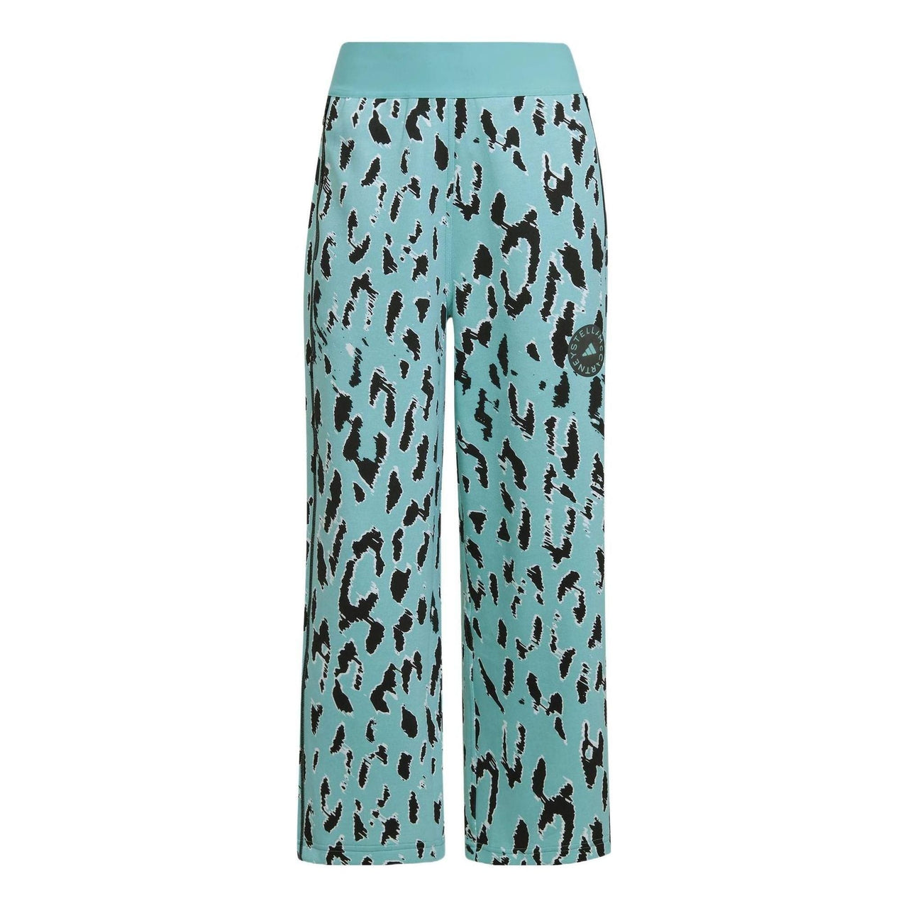 (WMNS) adidas by Stella McCartney Cropped Pants 'Teal Black' HA8965